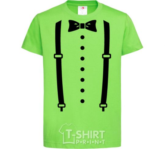 Kids T-shirt Butterfly and suspenders orchid-green фото