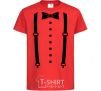 Kids T-shirt Butterfly and suspenders red фото