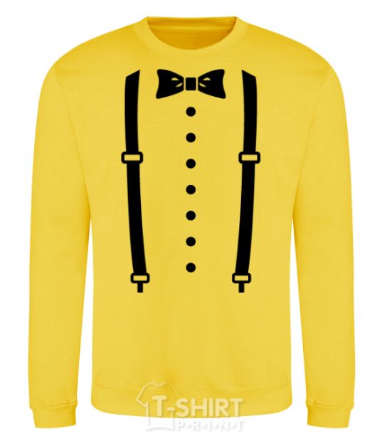 Sweatshirt Butterfly and suspenders yellow фото