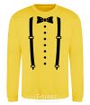 Sweatshirt Butterfly and suspenders yellow фото