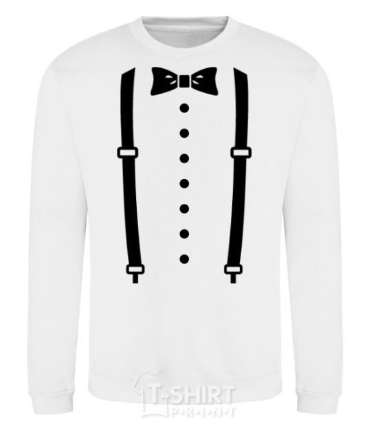 Sweatshirt Butterfly and suspenders White фото