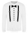 Sweatshirt Butterfly and suspenders White фото