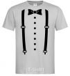 Men's T-Shirt Butterfly and suspenders grey фото