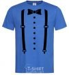 Men's T-Shirt Butterfly and suspenders royal-blue фото