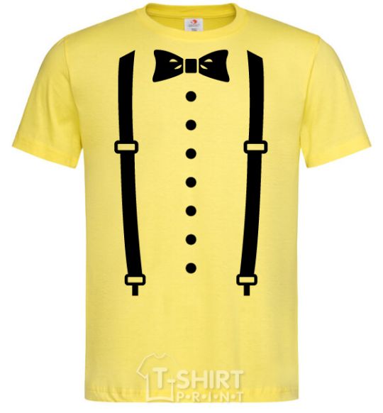 Men's T-Shirt Butterfly and suspenders cornsilk фото
