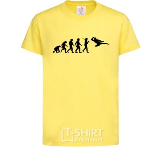 Kids T-shirt The evolution of taekwondo cornsilk фото