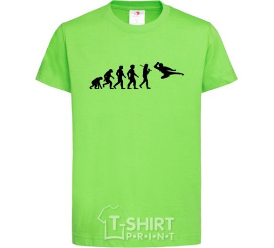 Kids T-shirt The evolution of taekwondo orchid-green фото