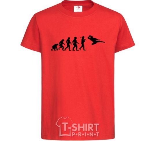 Детская футболка Эволюция тхэквондо Красный фото