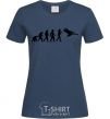 Женская футболка Эволюция тхэквондо Темно-синий фото