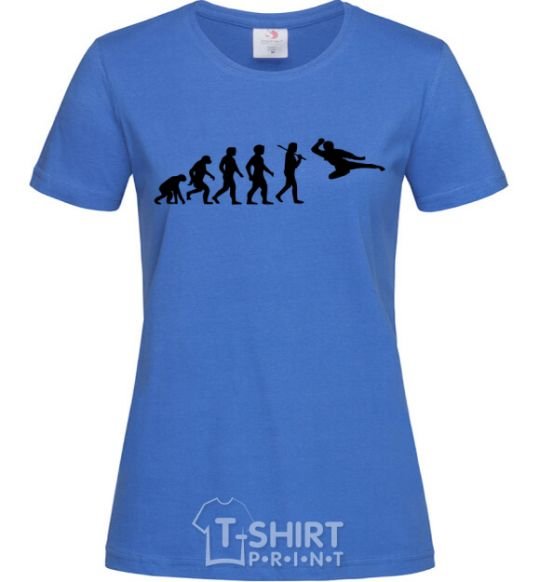Женская футболка Эволюция тхэквондо Ярко-синий фото
