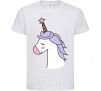 Kids T-shirt A unicorn with a star White фото