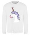Sweatshirt A unicorn with a star White фото