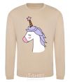 Sweatshirt A unicorn with a star sand фото