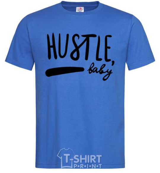 Мужская футболка Hustle baby Ярко-синий фото