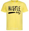 Мужская футболка Hustle baby Лимонный фото