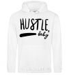 Men`s hoodie Hustle baby White фото