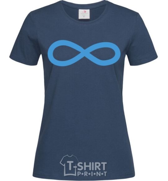 Women's T-shirt The sign of infinity navy-blue фото