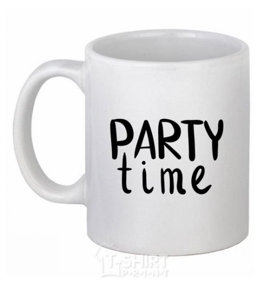 Ceramic mug Party time White фото