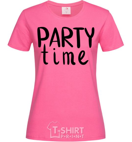 Женская футболка Party time Ярко-розовый фото