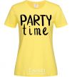 Женская футболка Party time Лимонный фото