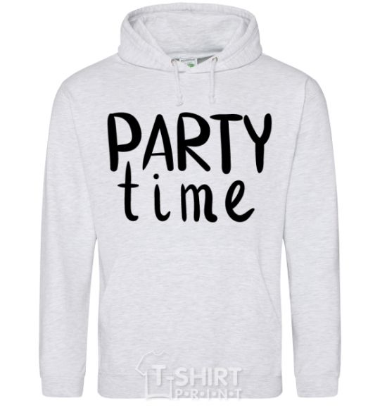 Men`s hoodie Party time sport-grey фото