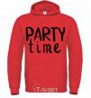 Men`s hoodie Party time bright-red фото