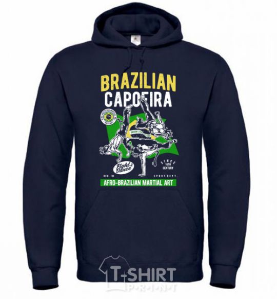 Men`s hoodie Brazilian Capoeira navy-blue фото