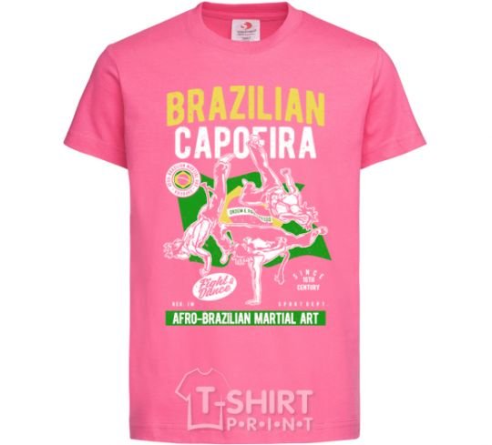 Детская футболка Brazilian Capoeira Ярко-розовый фото
