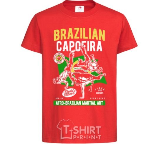 Kids T-shirt Brazilian Capoeira red фото