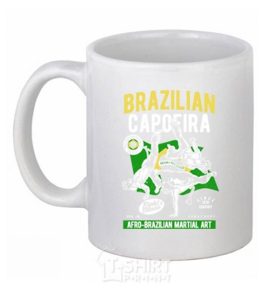 Ceramic mug Brazilian Capoeira White фото