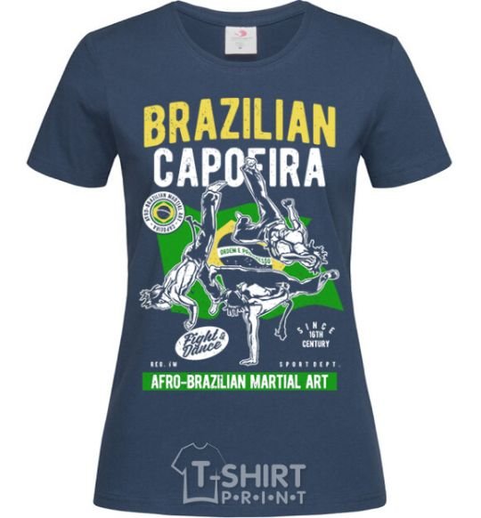 Women's T-shirt Brazilian Capoeira navy-blue фото
