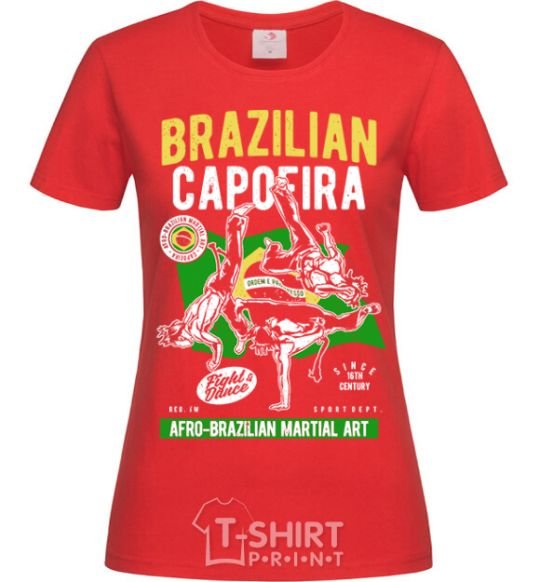 Women's T-shirt Brazilian Capoeira red фото
