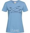 Women's T-shirt I dream about you and I want to sleep forever sky-blue фото