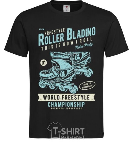 Men's T-Shirt Roller Blading black фото