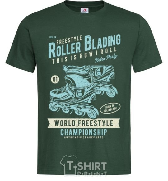 Men's T-Shirt Roller Blading bottle-green фото