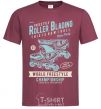Men's T-Shirt Roller Blading burgundy фото