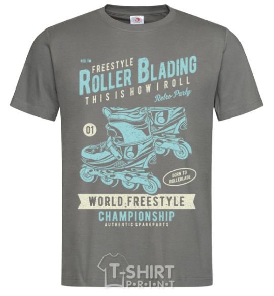 Men's T-Shirt Roller Blading dark-grey фото