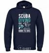 Men`s hoodie Scuba Diving navy-blue фото