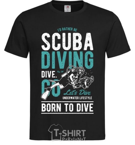 Мужская футболка Scuba Diving Черный фото