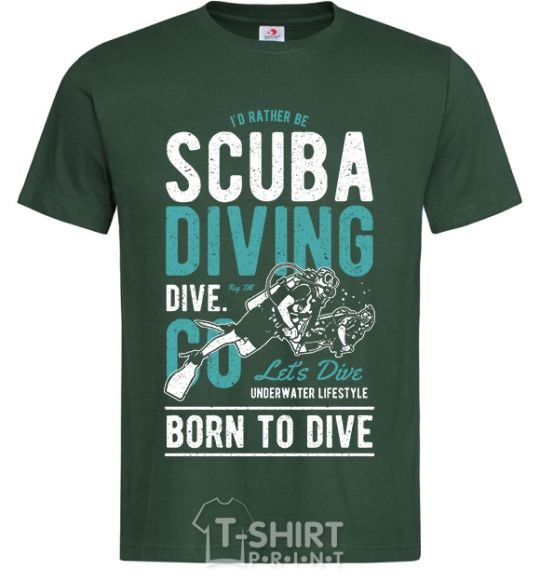 Мужская футболка Scuba Diving Темно-зеленый фото