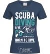 Women's T-shirt Scuba Diving navy-blue фото