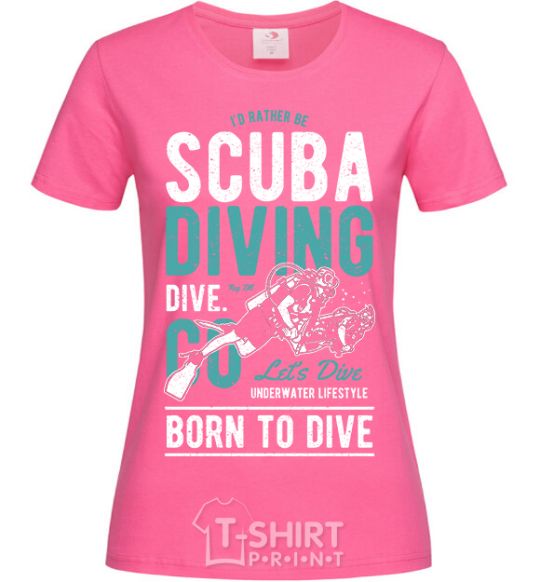 Women's T-shirt Scuba Diving heliconia фото