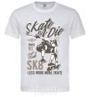 Мужская футболка Skate Or Die Белый фото