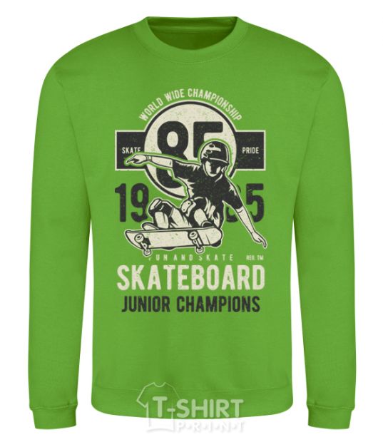 Свитшот Skateboard Junior Champions Лаймовый фото