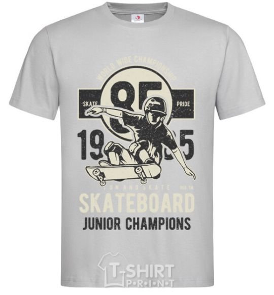 Мужская футболка Skateboard Junior Champions Серый фото