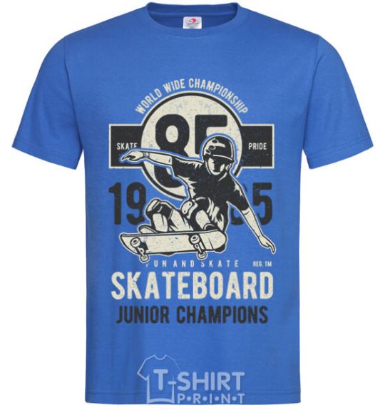 Мужская футболка Skateboard Junior Champions Ярко-синий фото