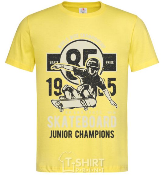 Мужская футболка Skateboard Junior Champions Лимонный фото