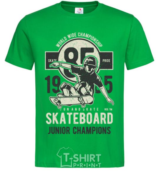 Мужская футболка Skateboard Junior Champions Зеленый фото