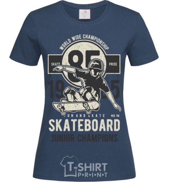 Women's T-shirt Skateboard Junior Champions navy-blue фото