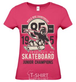 Women's T-shirt Skateboard Junior Champions heliconia фото